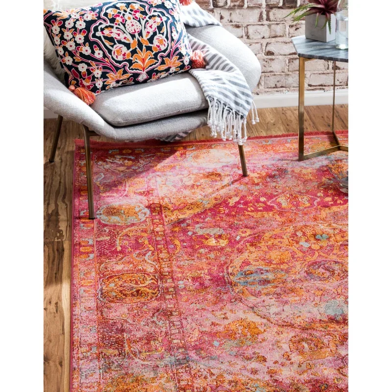 caribe floral en rojo