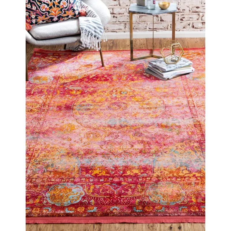 caribe floral en rojo