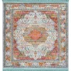 caribe medallon oriental en azul claro