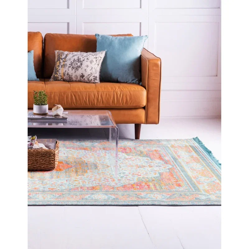caribe medallon oriental en azul claro