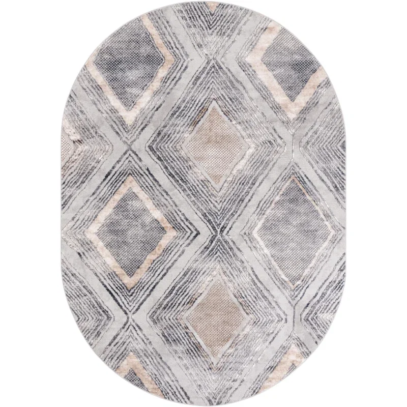 caspi rombos en gris crema