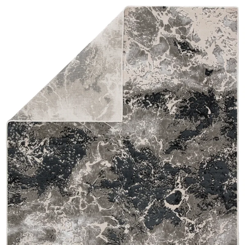 Tapete Catálisis Abstracción Orgánica en Negro y Gris