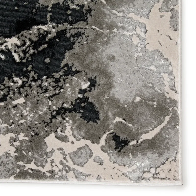 Tapete Catálisis Abstracción Orgánica en Negro y Gris
