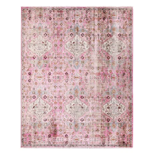 Tapete Céfiro Medallón Turco Vintage en Rosa Natural