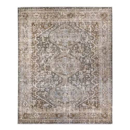 Tapete Céfiro Medallón Turco Vintage en Taupe