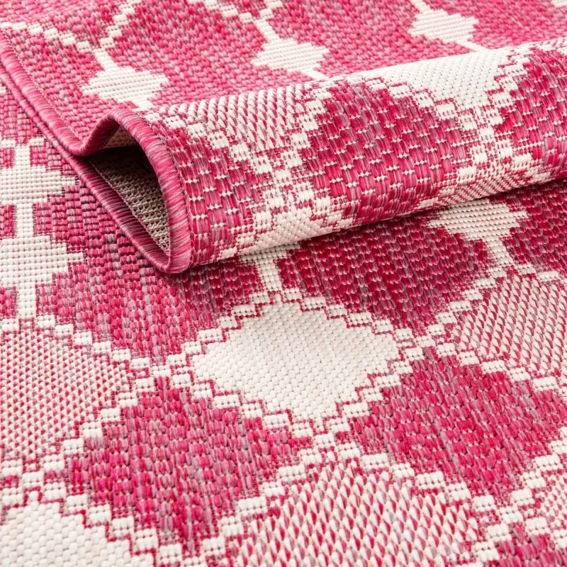 celosia exterior geometrico en magenta