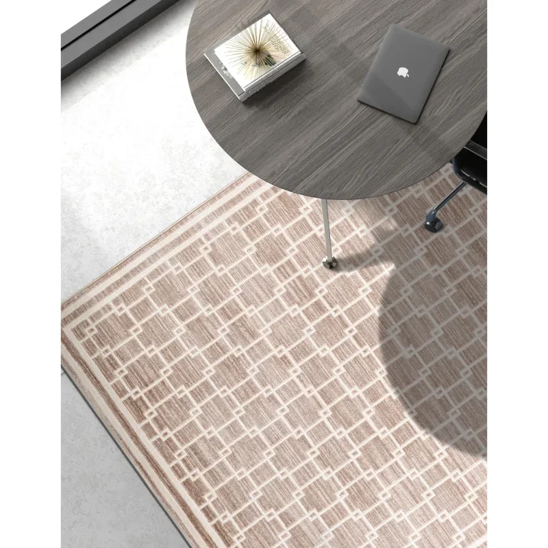 Tapete Christie Enrejado Cuadrado en Beige