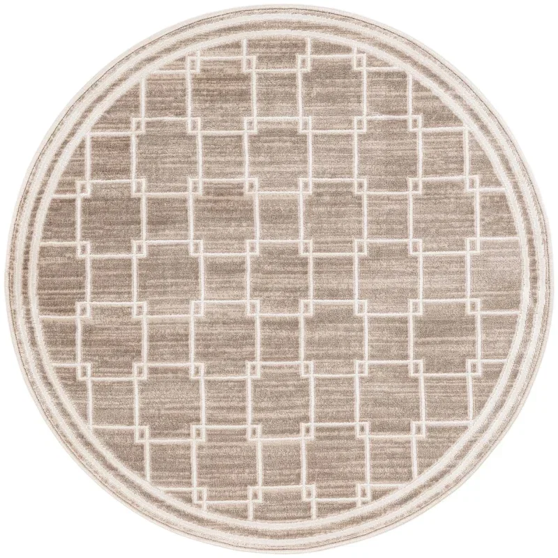 Tapete Christie Enrejado Cuadrado en Beige
