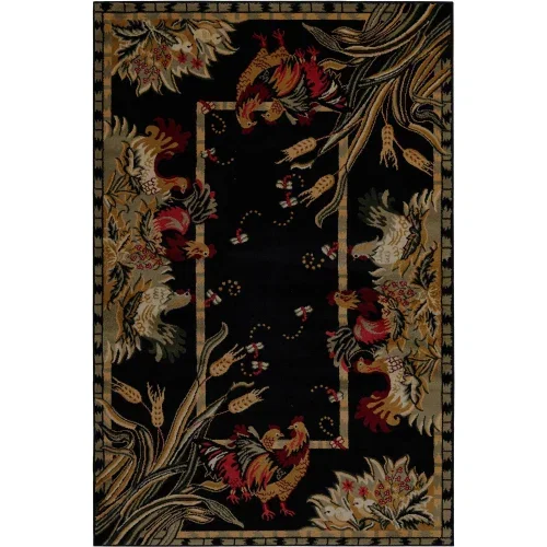 corral floral en negro