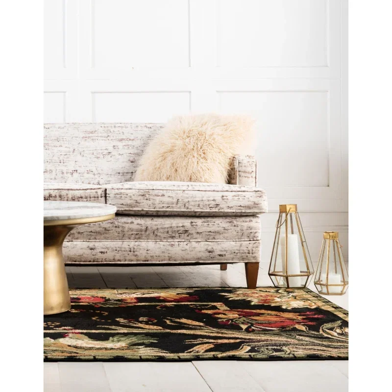 corral floral en negro