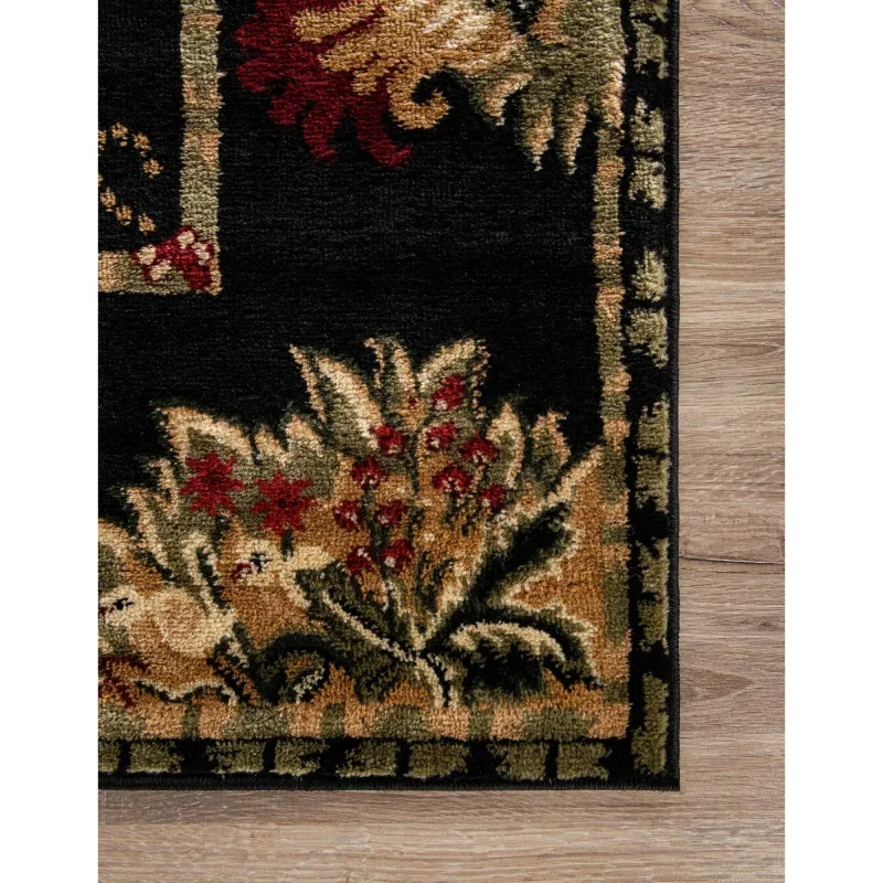 corral floral en negro