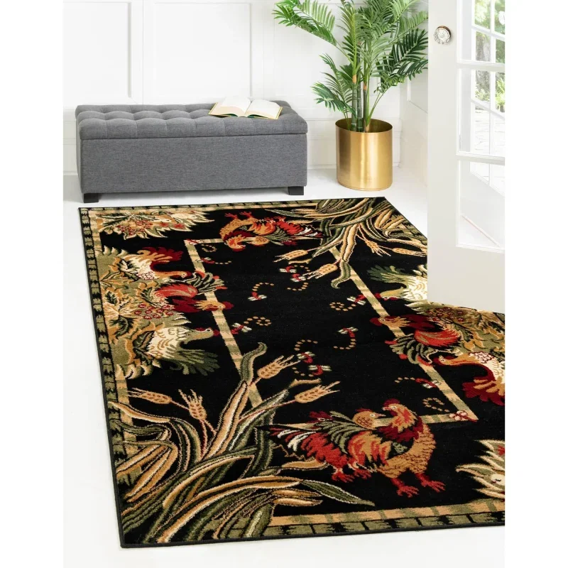 corral floral en negro