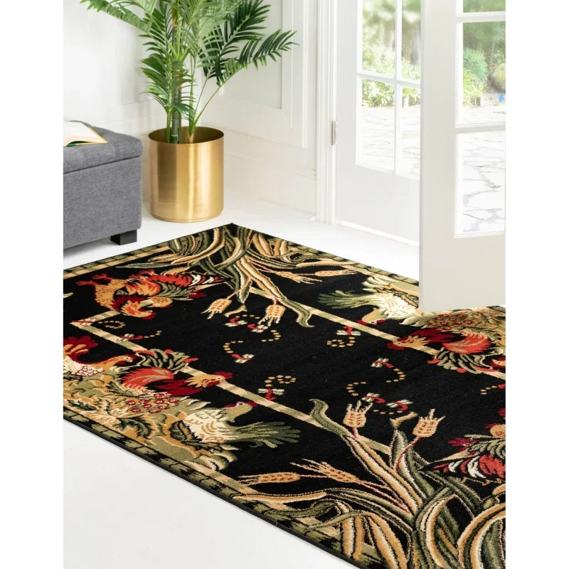 corral floral en negro