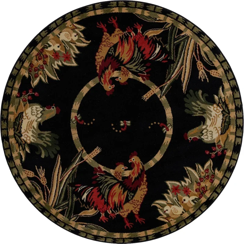 corral floral en negro