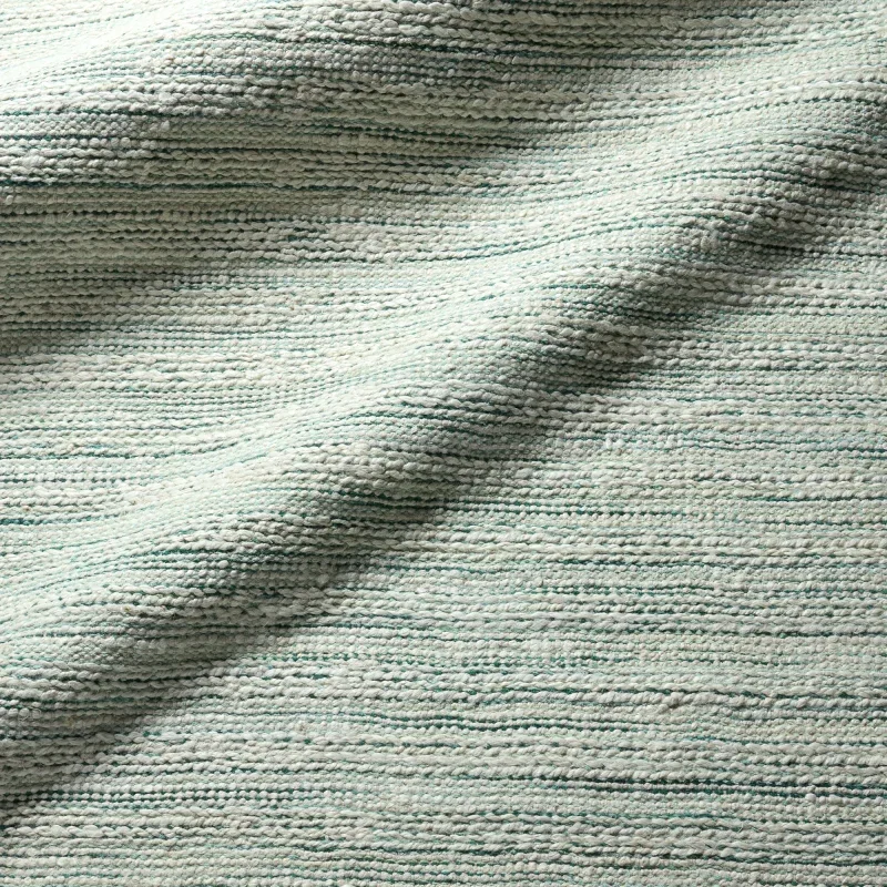 Tapete Cumbre Rayado Bohemio en Blanco y Verde