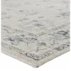 Tapete Dalia Floral Desgastado en Azul y Gris