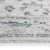 Tapete Dalia Floral Desgastado en Azul y Gris