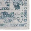 Tapete Dalia Floral Desgastado en Azul y Gris