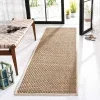 Tapete de Fibra Natural con Orilla Marfil