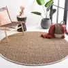 Tapete de Fibra Natural con Orilla Marfil