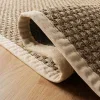 Tapete de Fibra Natural con Orilla Marfil