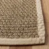 Tapete de Fibra Natural con Orilla Marfil