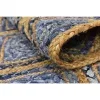 Tapete de Trenzado Rombos en Azul y Natural