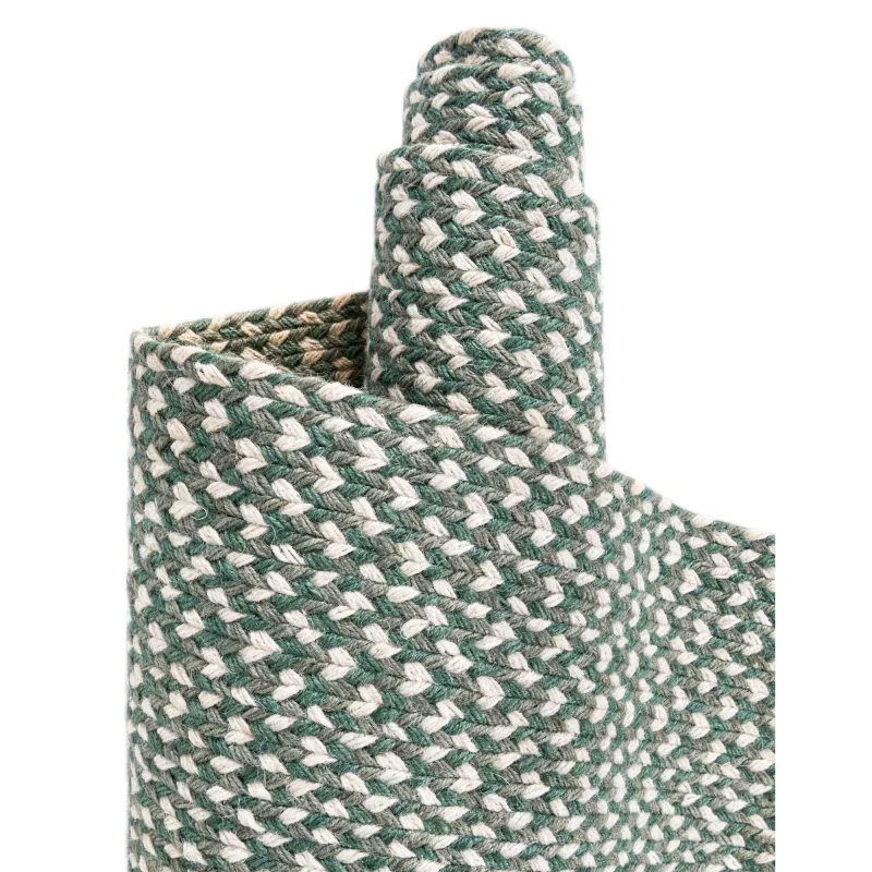Tapete de Yute Trenzado Escoces en Verde
