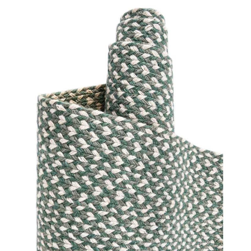 Tapete de Yute Trenzado Escoces en Verde