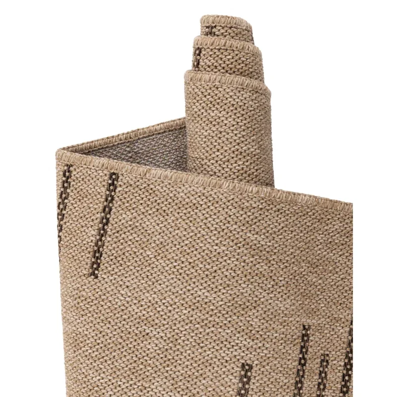 Tapete Dunas Moderno en Natural con Café