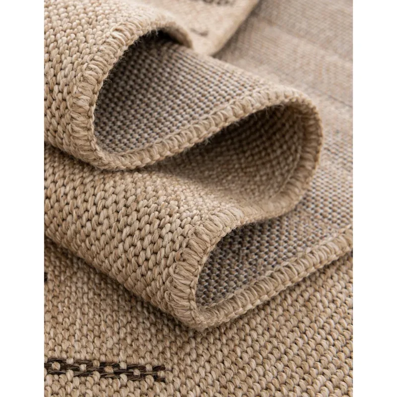 Tapete Dunas Moderno en Natural con Café