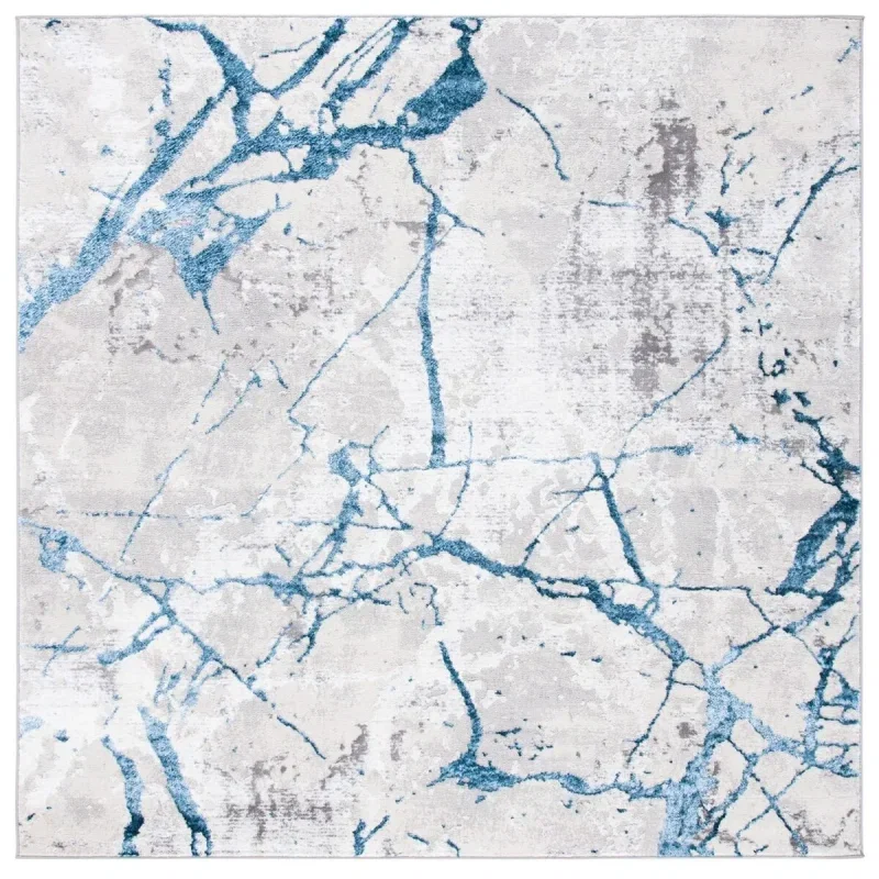 Tapete Emilia Abstracto Roca Azul