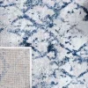 Tapete Emilia Enrejado Desvanecido en Grises con Azul Marino