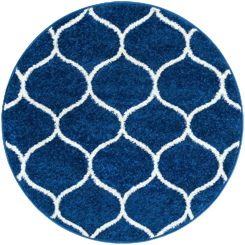 enrejado curvo en azul marino