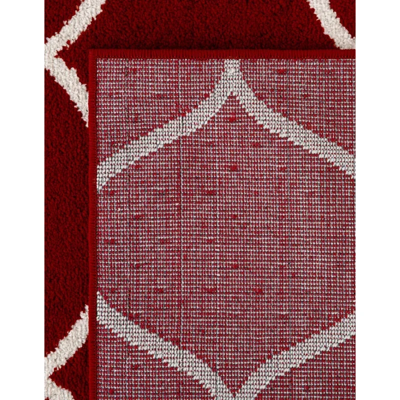 enrejado curvo en rojo
