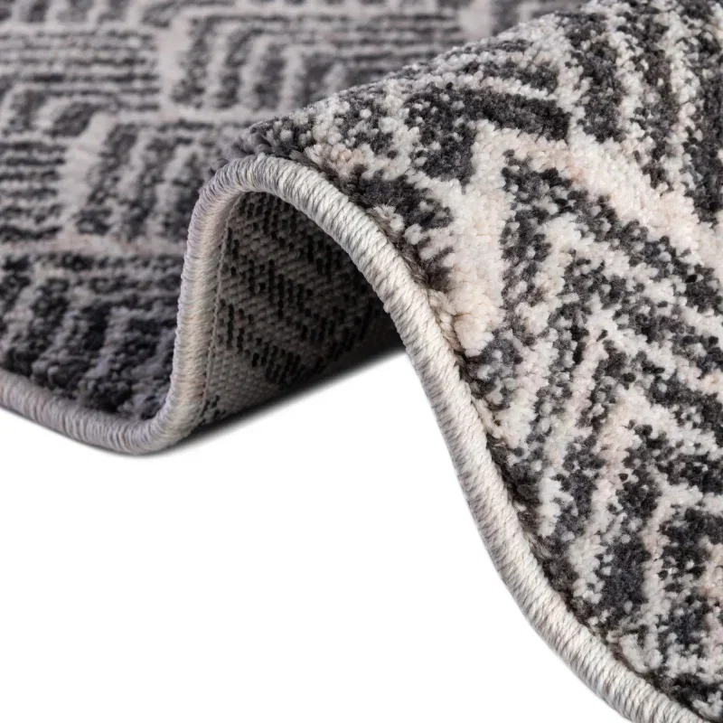 enrejado ecologico geometrico en gris y marfil