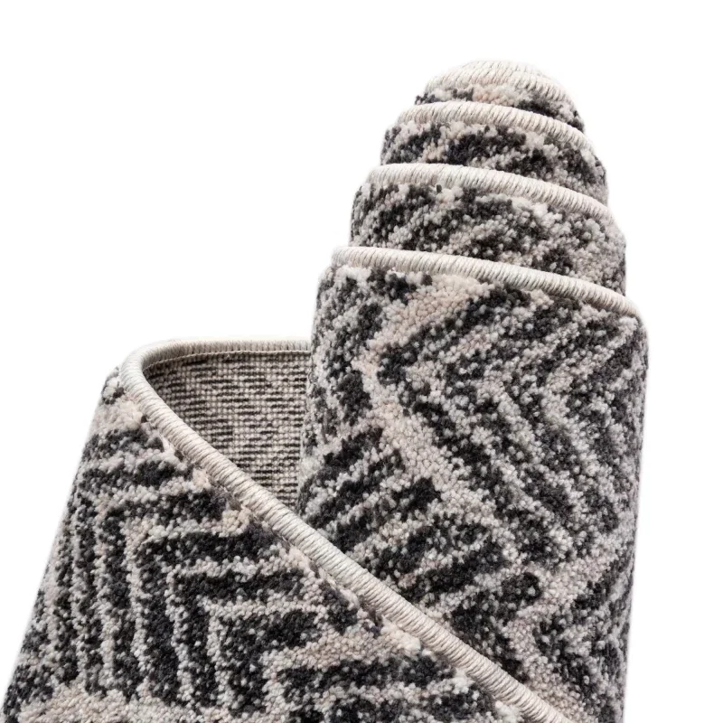 enrejado ecologico geometrico en gris y marfil