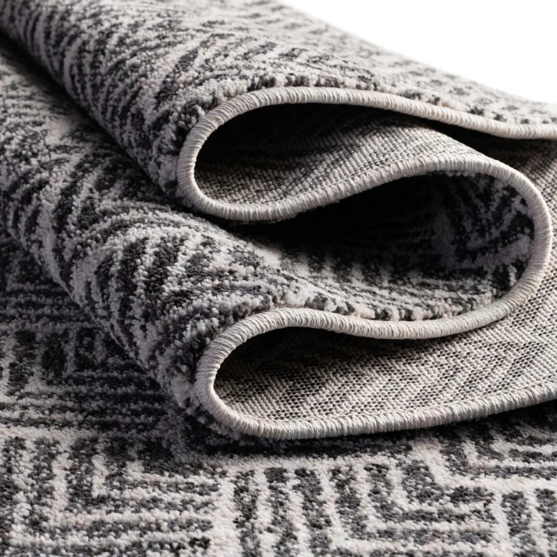 enrejado ecologico geometrico en gris y marfil