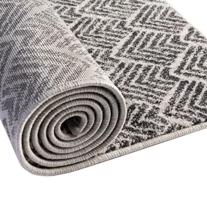 enrejado ecologico geometrico en gris y marfil