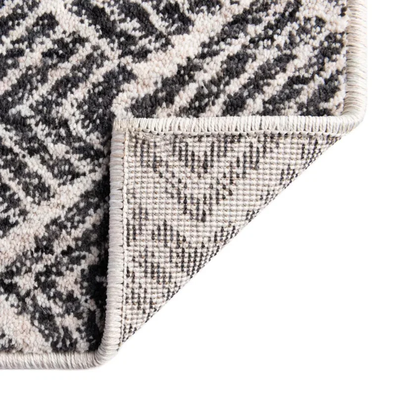enrejado ecologico geometrico en gris y marfil