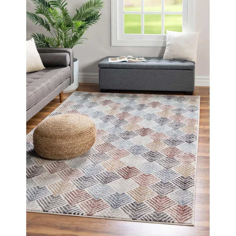 enrejado ecologico geometrico en multicolor