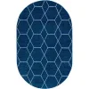 Tapete Enrejado Geométrico en Azul