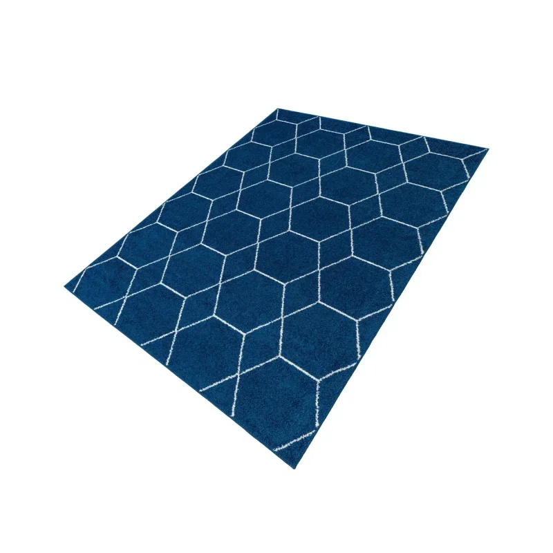 enrejado geometrico en azul
