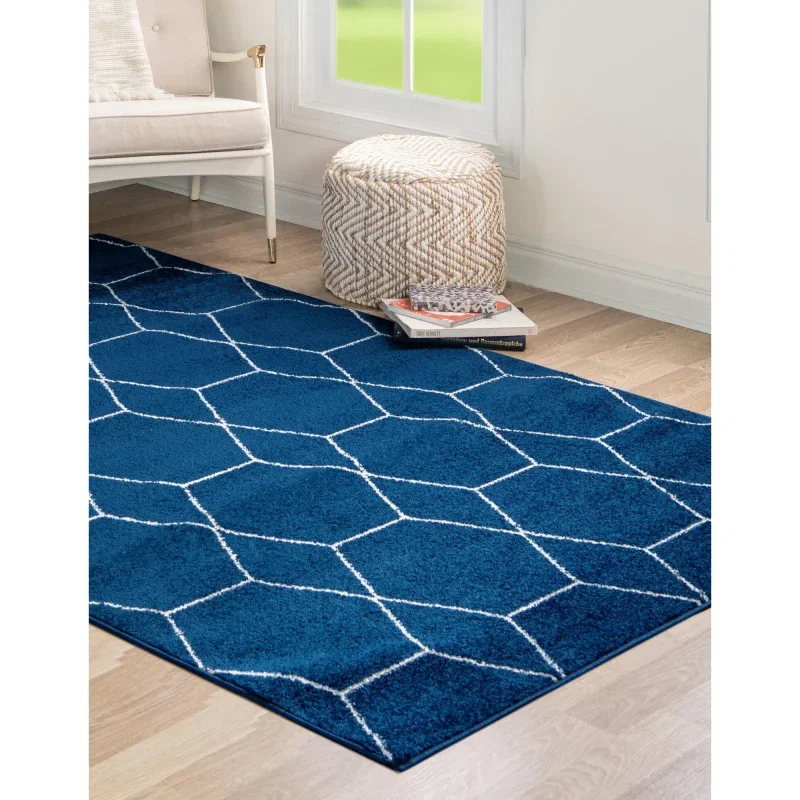 enrejado geometrico en azul