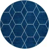 Tapete Enrejado Geométrico en Azul