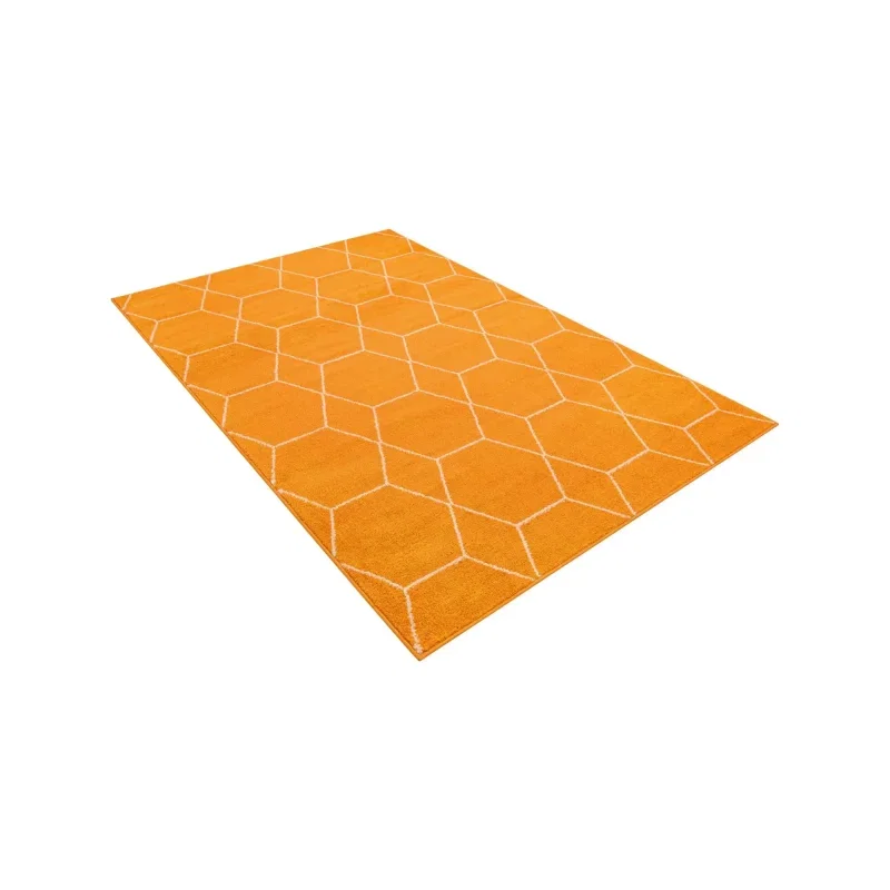 enrejado geometrico en naranja