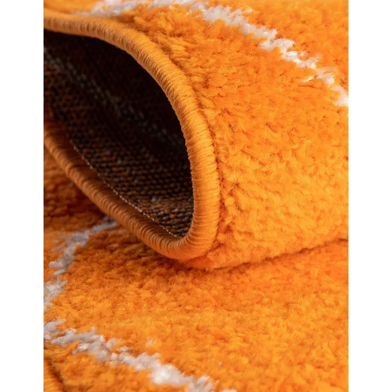 enrejado geometrico en naranja