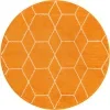 enrejado geometrico en naranja