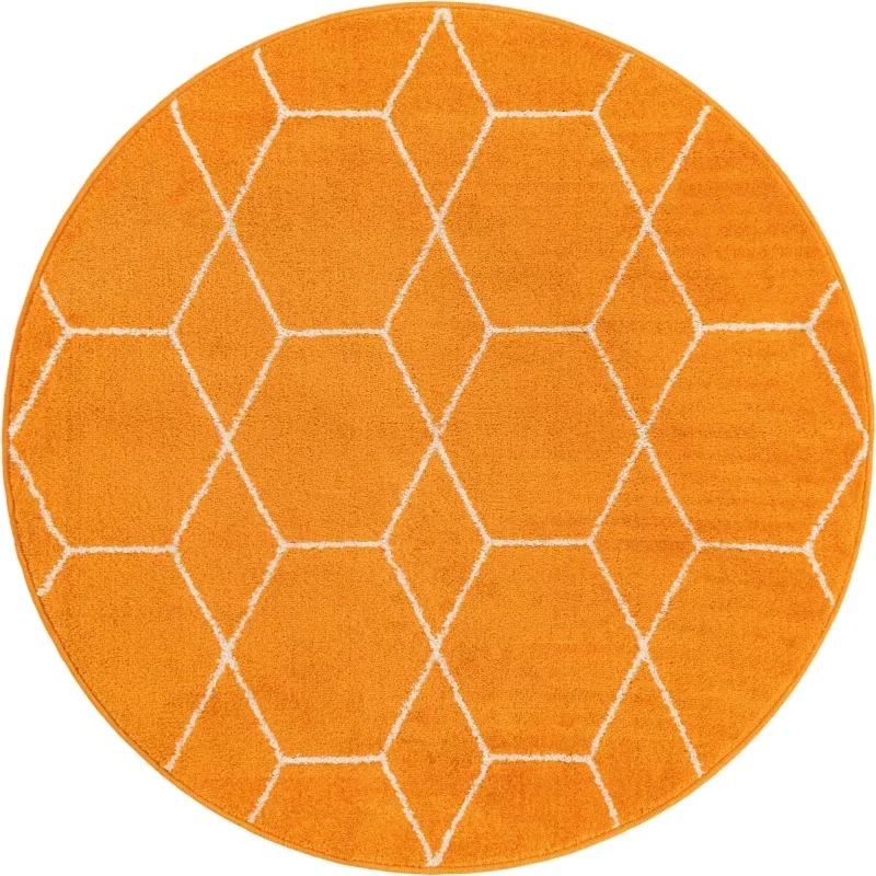 enrejado geometrico en naranja