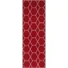 enrejado geometrico en rojo